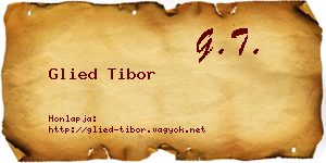 Glied Tibor névjegykártya